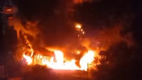 بالفيديو: حريق كبير