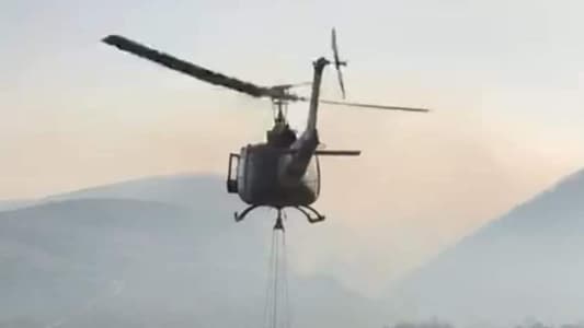 Military helicopter arrives to help put out Akkar fires