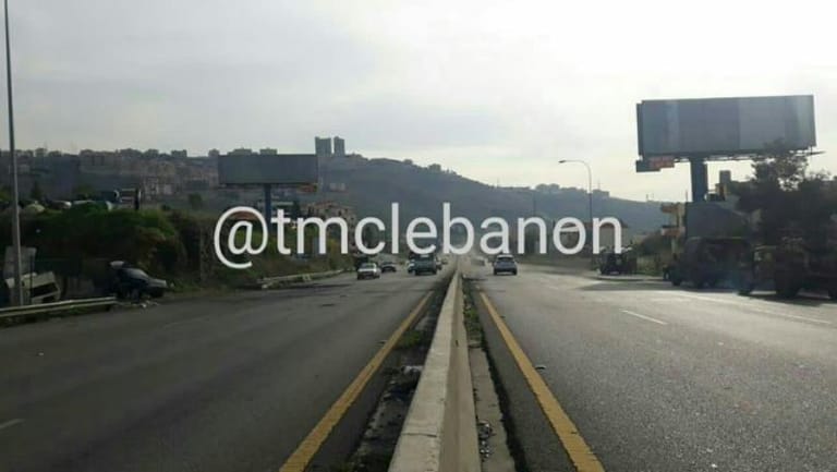 التحكم المروري: اوتوستراد الجية سالك بالاتجاهين