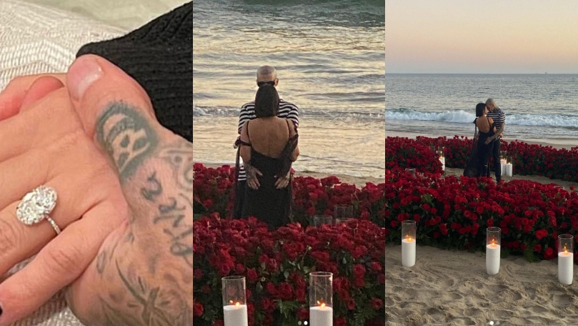 حبيب كورتني كارداشيان يطلب الزواج منها بخاتم خيالي السعر