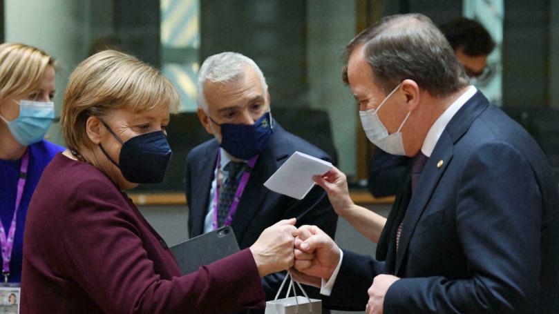 ‘Monument’ Merkel Gets Standing Ovation at Her Last EU Summit