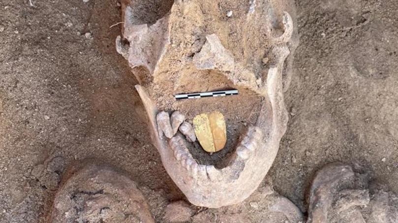 Mummies With Gold Tongue-Shaped Amulets Found in Ancient Temple