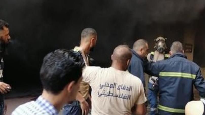 حريق داخل مستودع في جبل البداوي