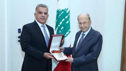 President Aoun grants Major General Ibrahim National Cedar Order ...