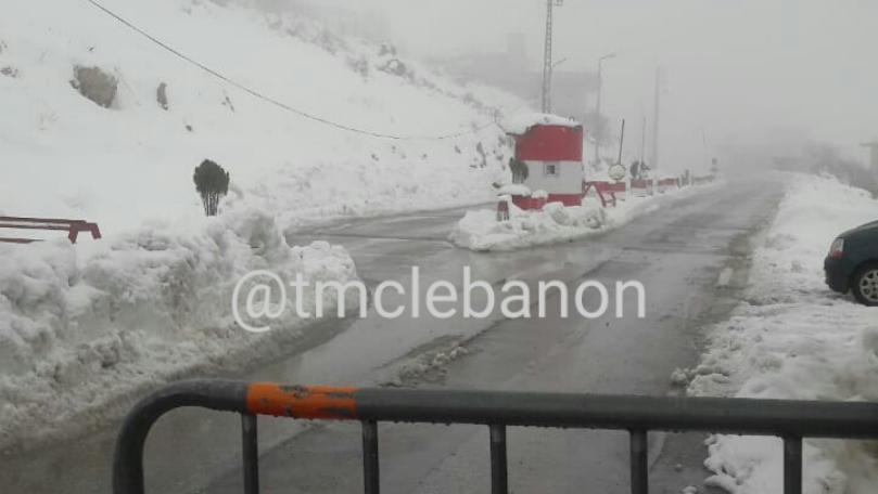 بالصورة: طريق ترشيش - زحلة سالكة أمام جميع السيارات باستثناء الشاحنات والرؤية وسط