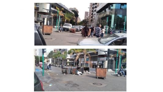 NNA: The drivers of public cars who are carrying out a protest in front of the Interior Ministry have closed the entrances leading to Hamra with waste containers, which led to traffic congestion