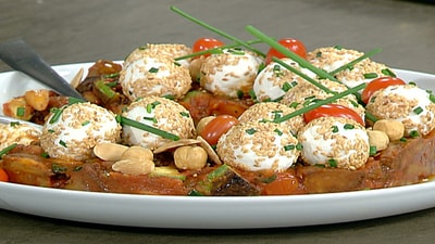 Goat Cheese with zucchini and eggplant
