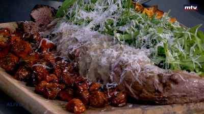 Steak with parmesan