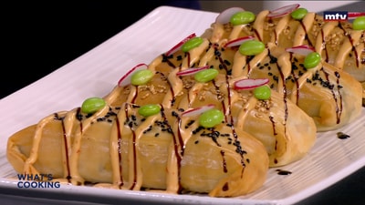 Baklava with salmon