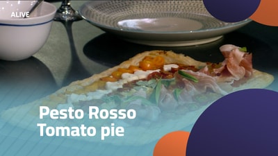 Pesto Rosso Tomato pie