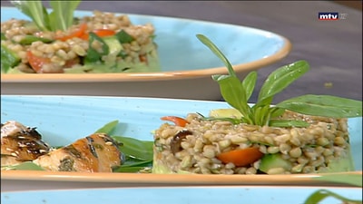 Chicken breast with freekeh
