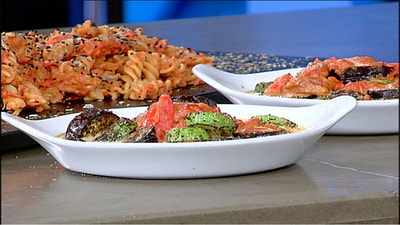Pasta with red sauce