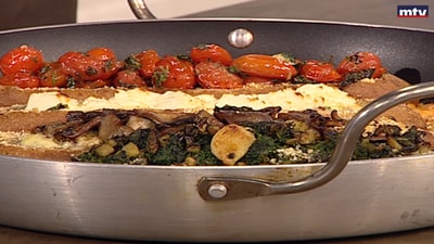 Baguette gratin
