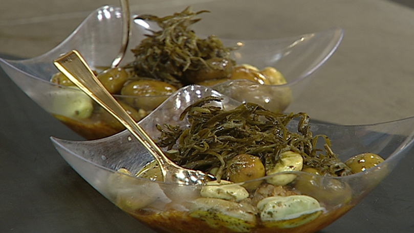 برغل ببندورة مع صلصة البيستو