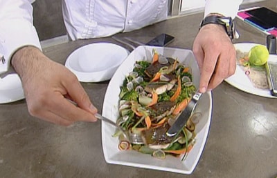 black coat with tomatoes 