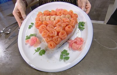 Sushi Rice Cake and Shrimp - 02 Feb 2015