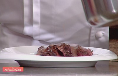 Steak in red wine sauce