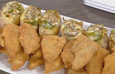 Breaded Chicken Fillet - Stuffed Baked Potato - 28 Apr 2015