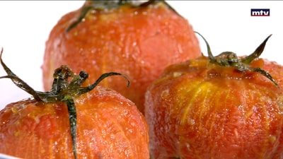 Stuffed tomato dessert