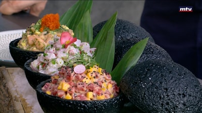 Salmon and tuna tartar