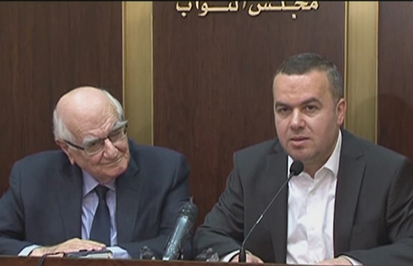 فضل الله وجريج عقب إجتماع للجنة الإتصالات 