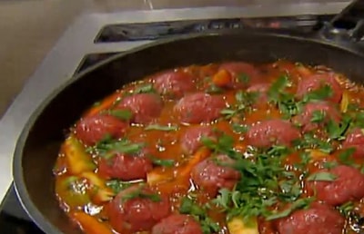 Meat Ball Stew with Vegetables and Rice 