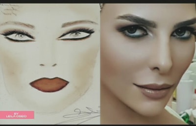 Draw your face chart in make-up