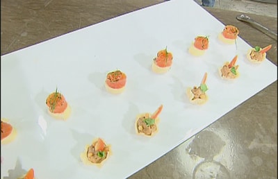 Marinated Salmon On Crepe