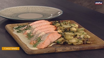 Salmon sauce boursin
