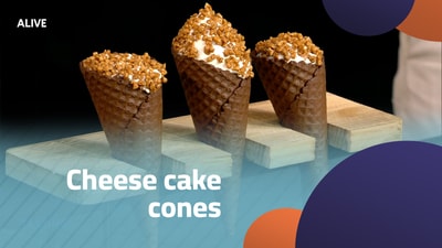 Cheese cake cones