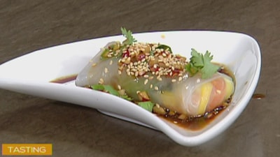 Salmon in Rice Roll