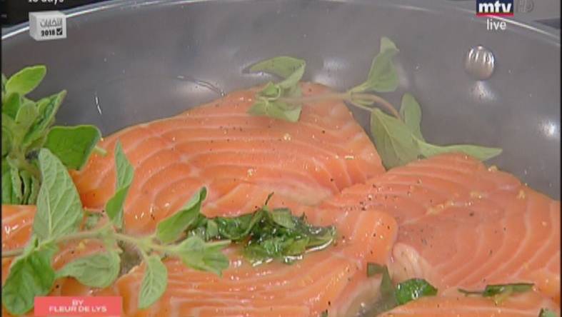 Salmon with spelt