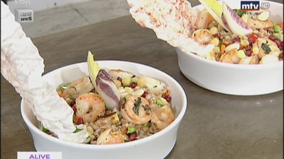 30 Apr 2018 - Shrimp with spelt 