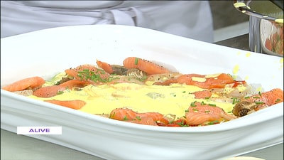 Shrimp and Salmon gratin