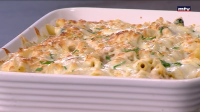 Pasta with chicken and mushrooms