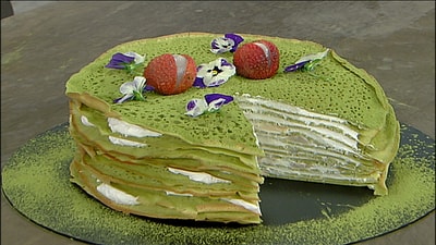 Moringa lychee cake