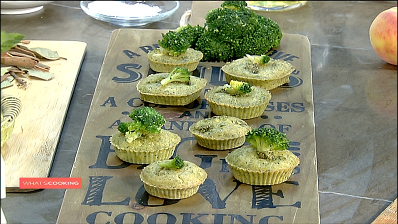 Cake with broccoli