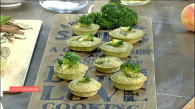 Cake with broccoli