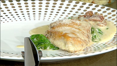 Chicken with creamy sun-dried tomato sauce 