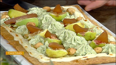 Pear Fig and Cheese Tart 