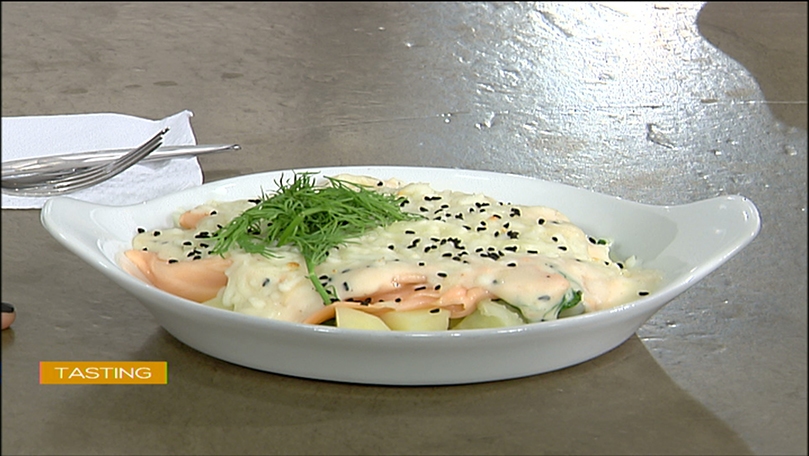 Gratin with salmon