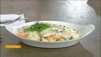 Gratin with salmon