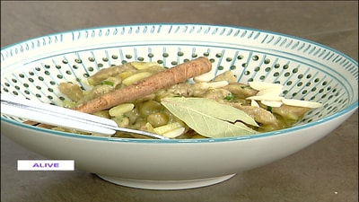 Meat with apples
