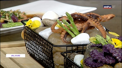 Octopus with fine herbs