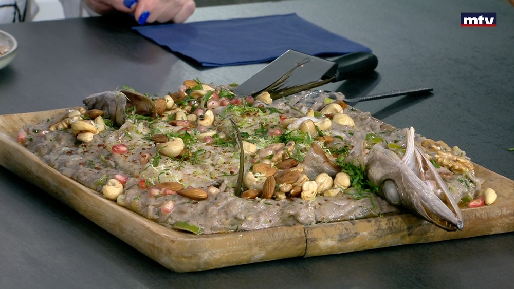 طاجن السمك مع الجوز