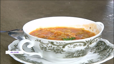 Balls Soup with Chickpeas