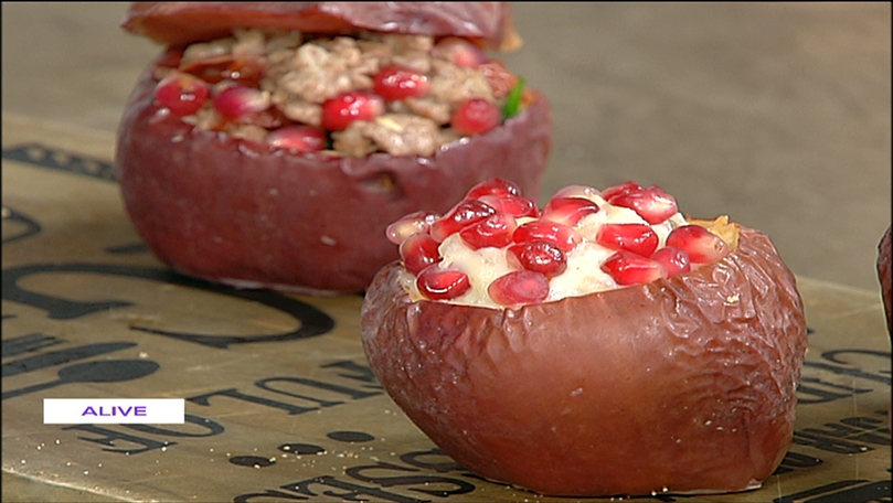 رز بالحليب مع التفاح