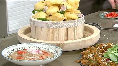 Bulgur kubba and sweet potatoes