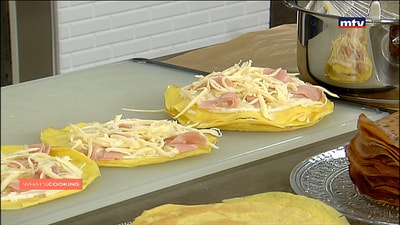 Crepes with mushrooms