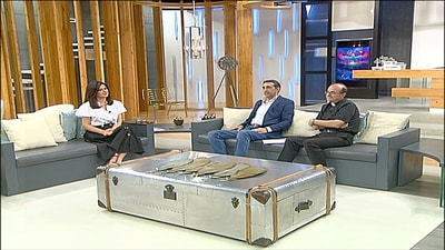 Father Joseph Soueid - Ghassan Mahfouz - Dehkou Ya Mawt 3lek La Tfakeron Matou Painting